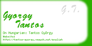 gyorgy tantos business card