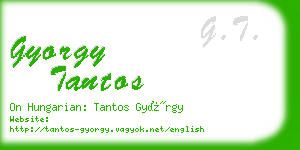 gyorgy tantos business card